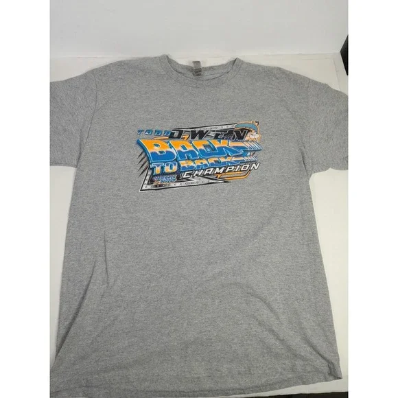 Todd  Owen Racing T-Shirt Sk Modified Champion Back To Back Tee Rare Sz L - Picture 2 of 8